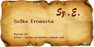 Szőke Erneszta névjegykártya